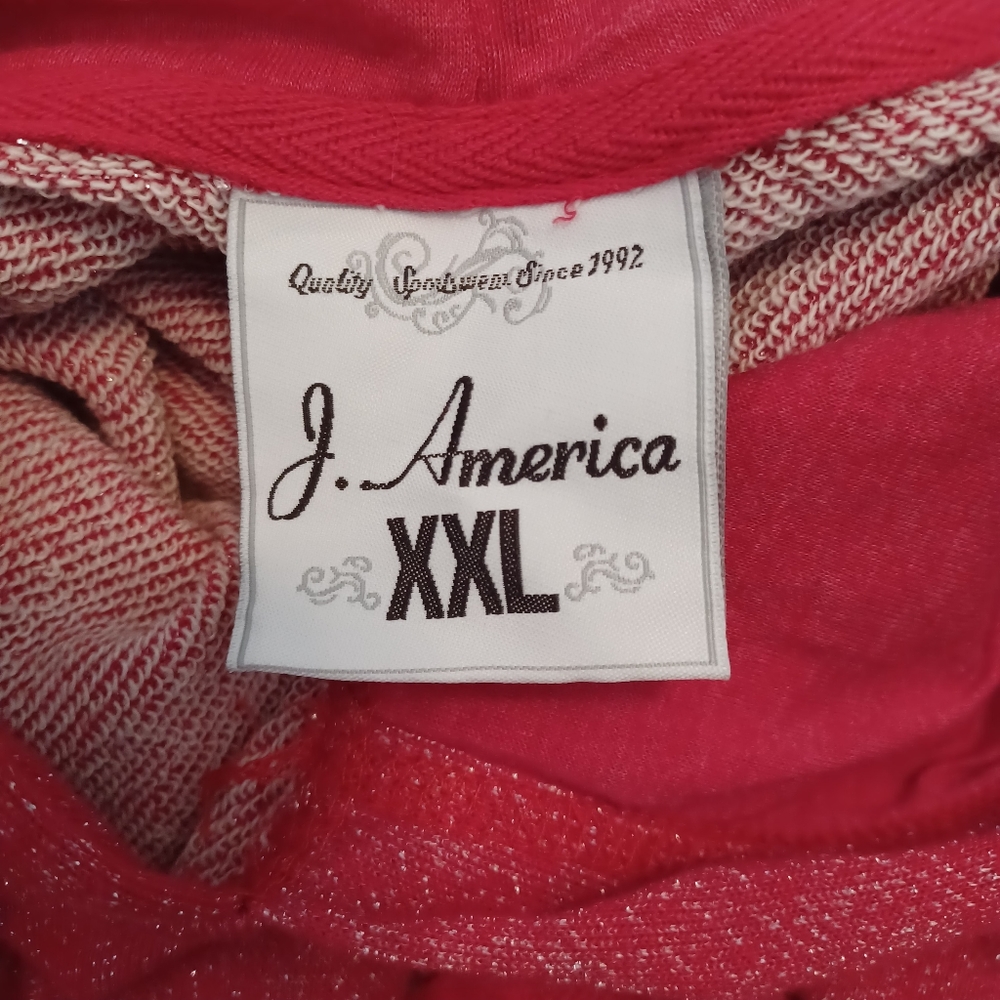 Red Shimmery Barry Christmas Hoodie Size XXL - Picture 6 of 7